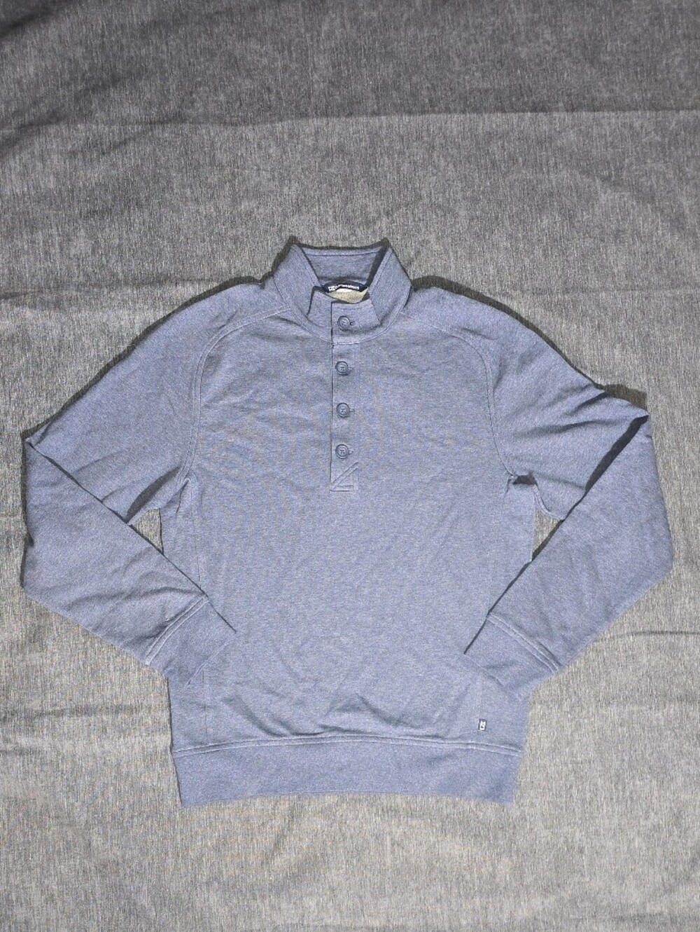 NWT Cutter & Buck Saturday Mock Neck Pullover Sweatshirt Navy Heather Men Small